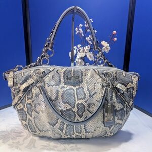 Coach Madison Leather Snake Print Purse - EUC Like New 🔥